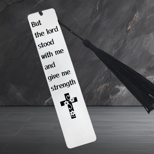 2 Timothy 4:17 Bible Verse Metal Bookmark