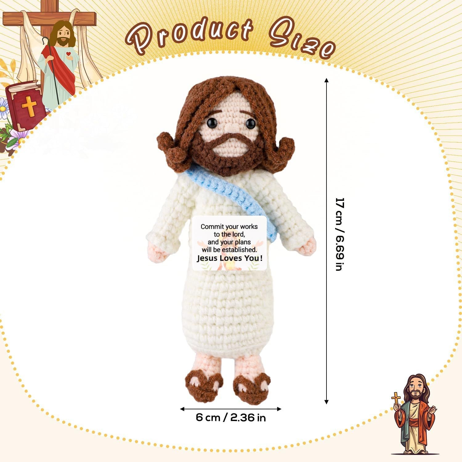 Jesus Knitted Doll Inspired by Proverbs 16:3