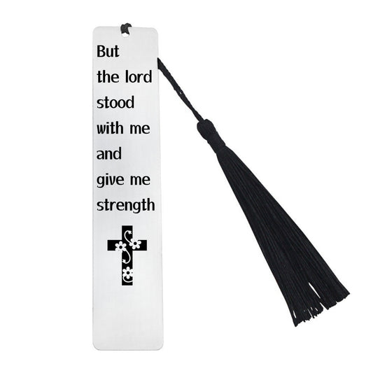 2 Timothy 4:17 Bible Verse Metal Bookmark