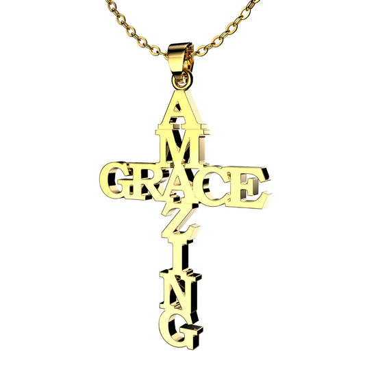 Amazing Grace Cross Necklace