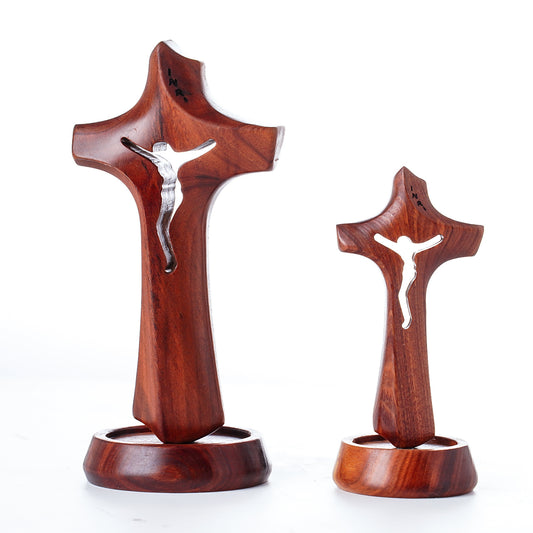 Australian Rosewood Hollow Cross with Magnetic Base