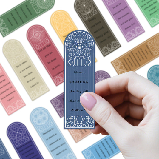 Bible Verse Bookmark Set – 30 Christian Scripture Designs