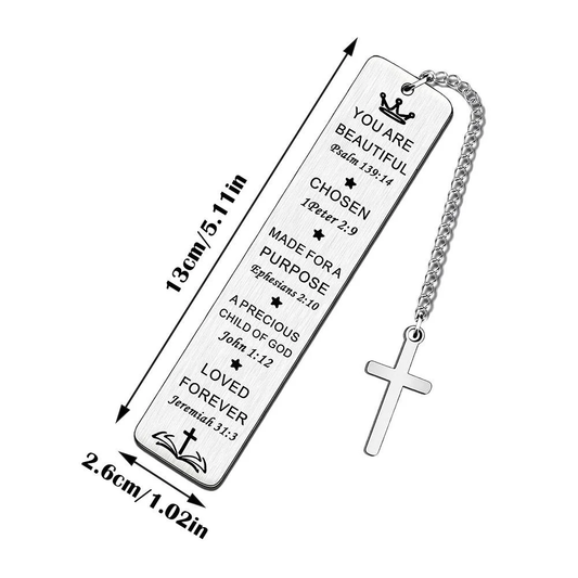Christian Bible Verse Metal Bookmark