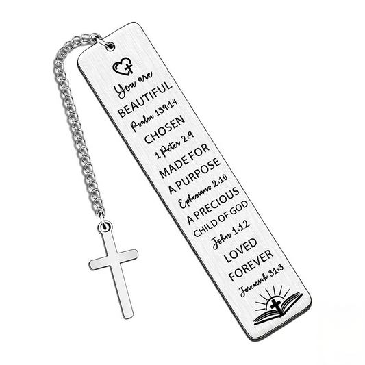 Christian Bible Verse Metal Bookmark
